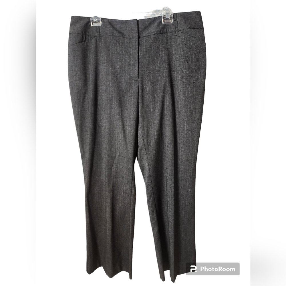 Apt 9 Women's Plus Gray Pinstripe Trouser Dress Pants *Like New*
